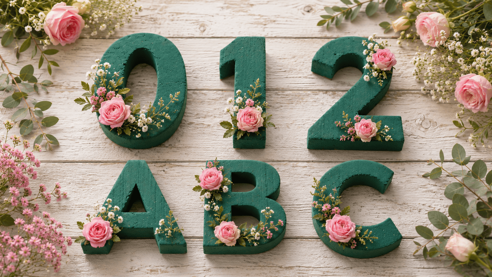 Floral Foam Alphabets (1 Pc) 12 inch