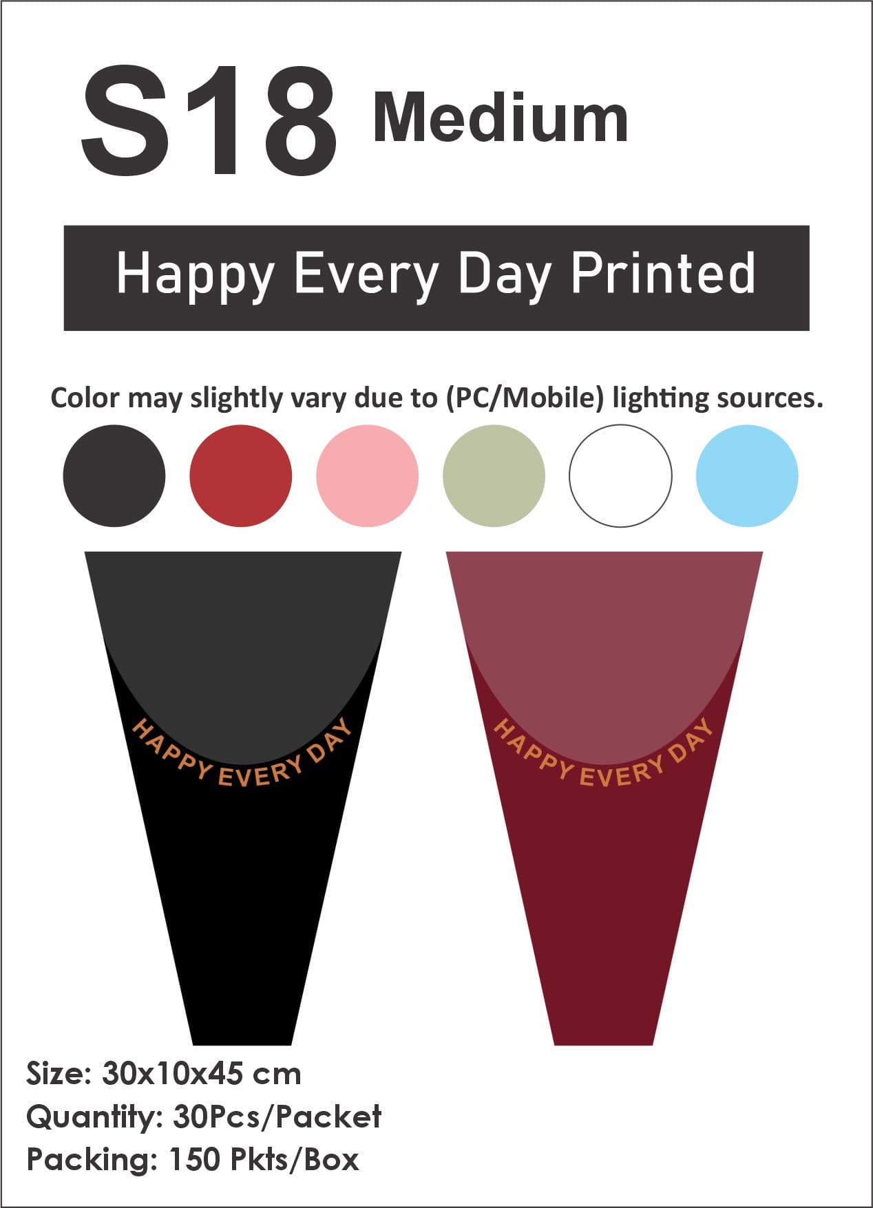 S18 Happy Every Day Print Sleeves